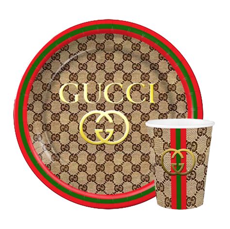 gucci paper plates and cups|gucci plate carrier.